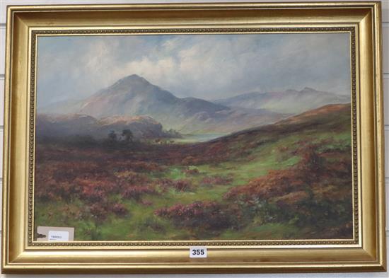 Sidney Watts (20th century), Moorland landscape, signed, 39 x 59cm